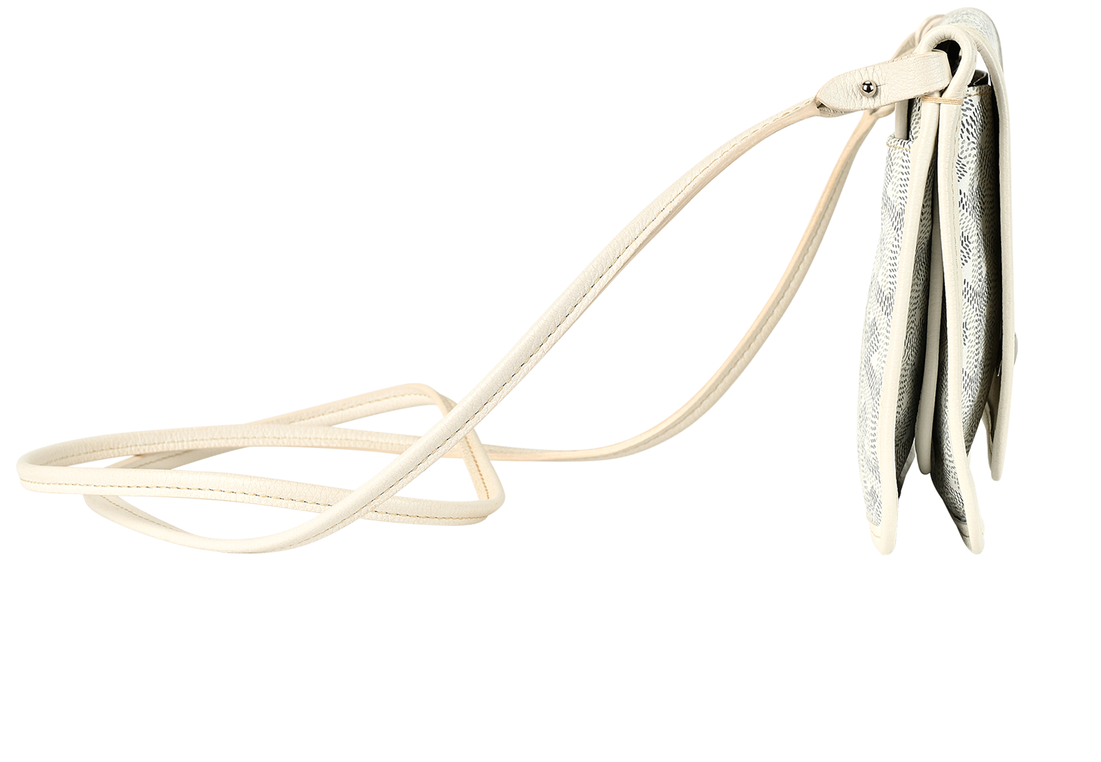 Plumet Pouch-Wallet, &pound;1,100, Handbags, White, Canvas, Side view